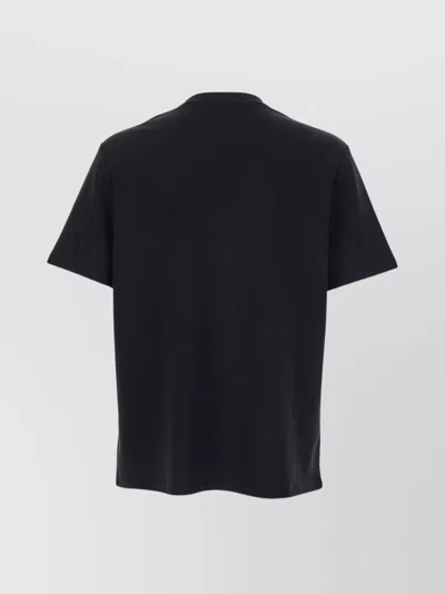 Balmain Logo Embroidered Crewneck T-shirt In Black