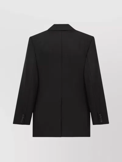 Saint Laurent Show Version Double-breasted Lapel Jacket In Black