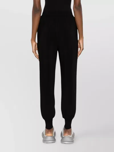 Stella Mccartney Minimalist Elastic Waist Cropped Jogger Pants In Black