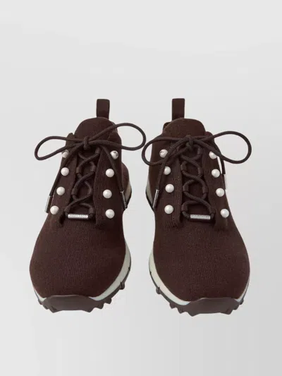 Jimmy Choo Veles Sneakers In Brown