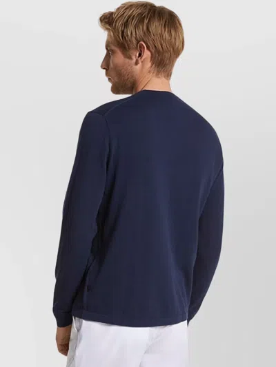 Michael Kors Round Neck Plain Sweater In Blue