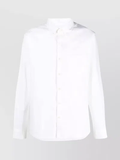 Michael Kors Slim Fit Linen Shirt In White
