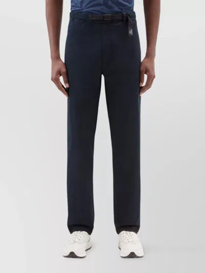 Woolrich Straight-leg Cotton Chino Trousers In Black