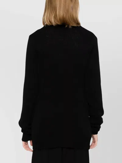 Philosophy Di Lorenzo Serafini Wool And Cashmere Blend Sweater With Piercing-ball In Black