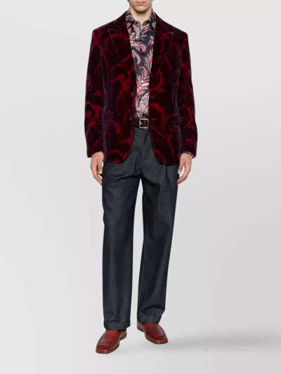 Etro Shirt Paisley Pattern Button-down Collar In Blue