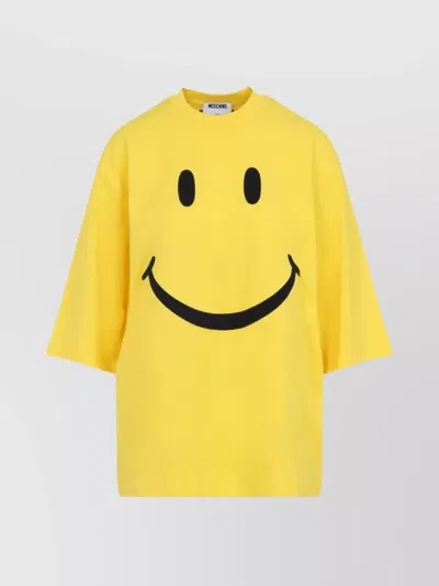 Moschino Yellow T-shirt With Smile In Yellow