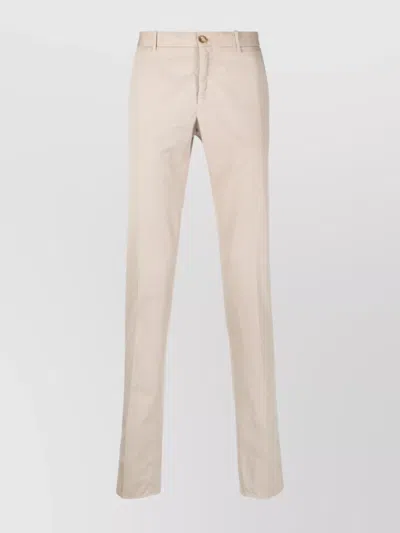 Incotex Trousers With Belt Loops And Pockets In Pink