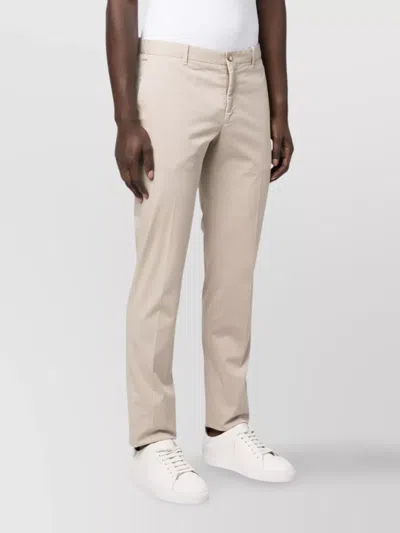 Incotex Trousers With Belt Loops And Pockets In Pink