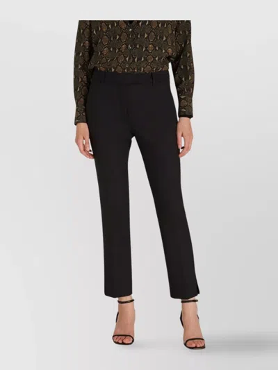 Incotex Trousers Back Side Pockets Belt Loops In Black