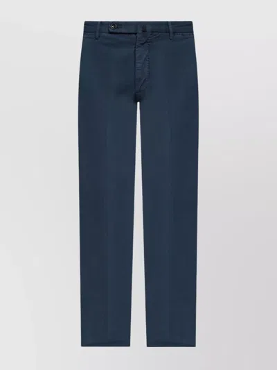 Incotex Trousers With Back Pockets And Belt Loops In Blue