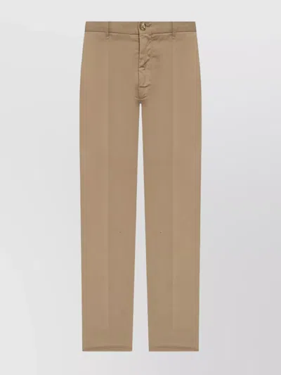 Incotex Trousers With Back Pockets And Belt Loops In Neutral