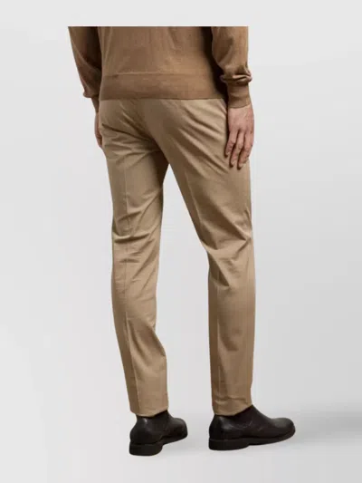 Incotex Trousers With Back Pockets And Belt Loops In Neutral
