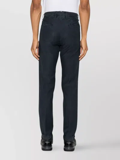Incotex Trousers With Back Pockets And Belt Loops In Black