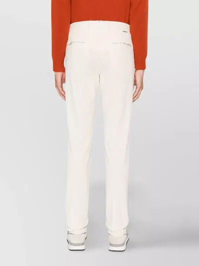 Incotex Trousers With Back Pockets And Belt Loops In White
