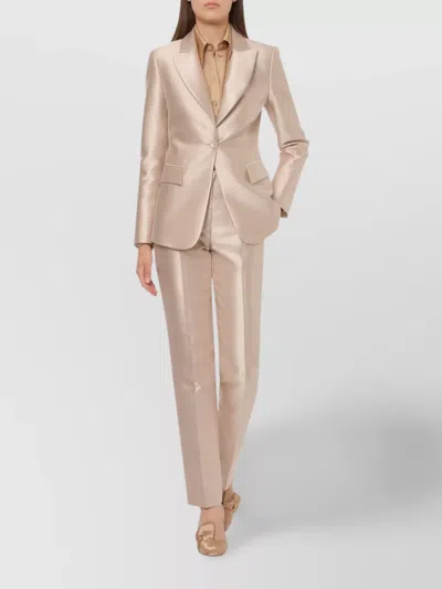Alberta Ferretti Alberta Ferreti Nude Mikado Tailored Pants In Pink