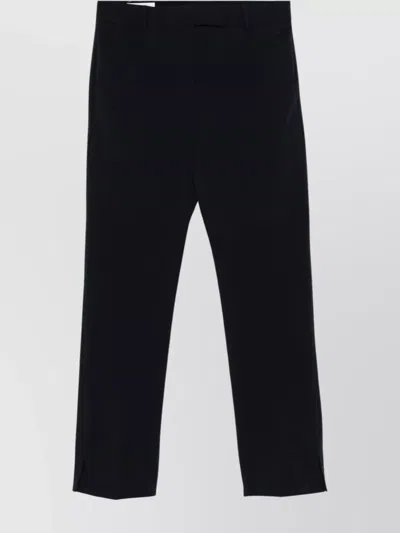 Incotex Contemporary Crop Trousers Pressed Crease In Black