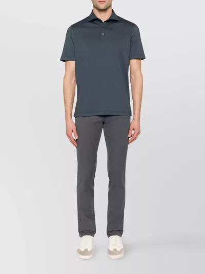 Incotex Tapered Trousers With Belt Loops And Double Welt Pockets In Gray