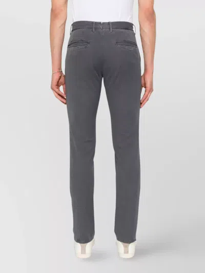 Incotex Tapered Trousers With Belt Loops And Double Welt Pockets In Gray