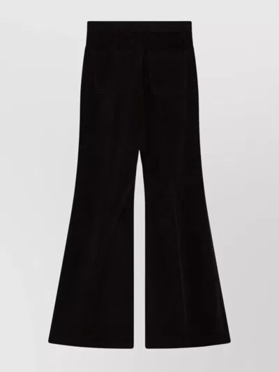 Ferragamo Salvatore Flared Pants With Pockets And Loops In Black