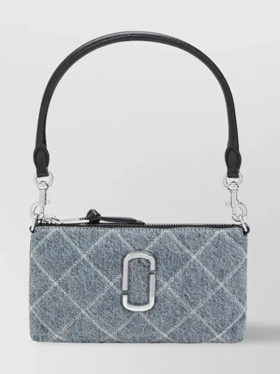 Marc Jacobs Quilted Denim Bucket Bag With Detachable Strap In Gray