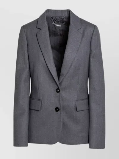 Stella Mccartney Stella Mc Cartney Grey Single Breasted Jacket In Wool In Gray