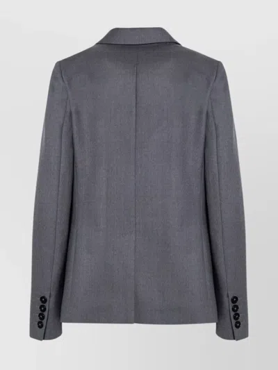 Stella Mccartney Stella Mc Cartney Grey Single Breasted Jacket In Wool In Gray