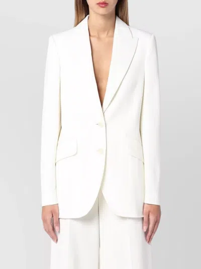 Stella Mccartney Ivory Wool Single-breasted Jacket In White