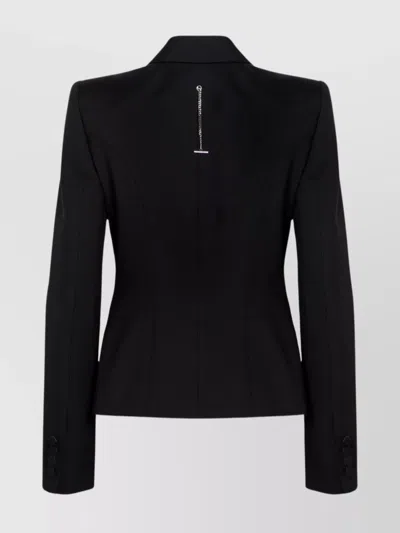 Alexander Mcqueen Alexander Mc Queen Black Single Breasted Jacket In Wool In Black