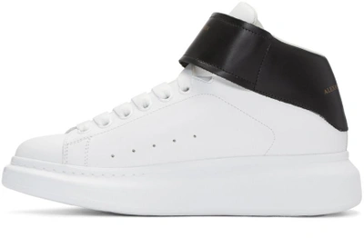 Shop Alexander Mcqueen Black & White Oversized High-top Sneakers