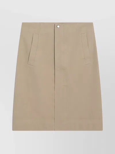 Burberry Beige Cotton Skirt In Neutral