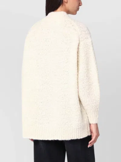 Isabel Marant Mock Neck Sweater In Alpaca-blend In Neutral