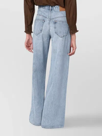 Isabel Marant Lemony Blue Denim Pants In Blue