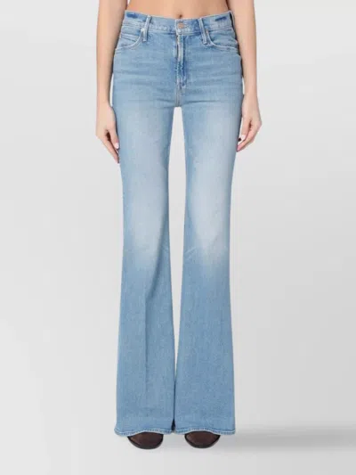 Mother Flared Denim Trousers The Doozy Washed In Blue