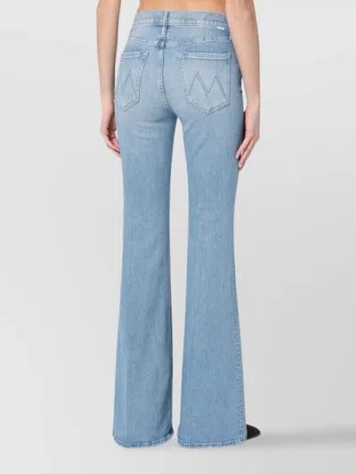 Mother Flared Denim Trousers The Doozy Washed In Blue