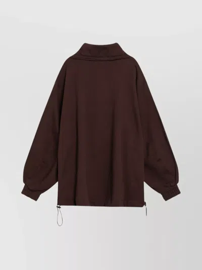 Attico Cotton Sweatshirt Logo 251wcb00091jjf007a R Attic 204 In Brown