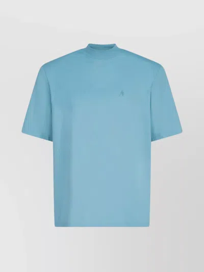 Attico Light Blue Cotton T-shirt In Blue