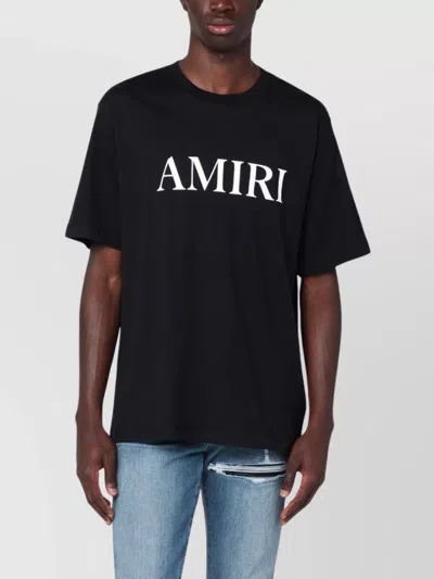Amiri Cotton T-shirt With Logo Print In Black