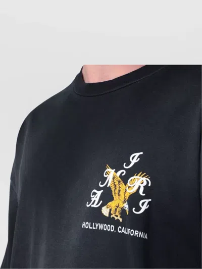 Amiri Eagle Crewneck T-shirt Embroidery In Black