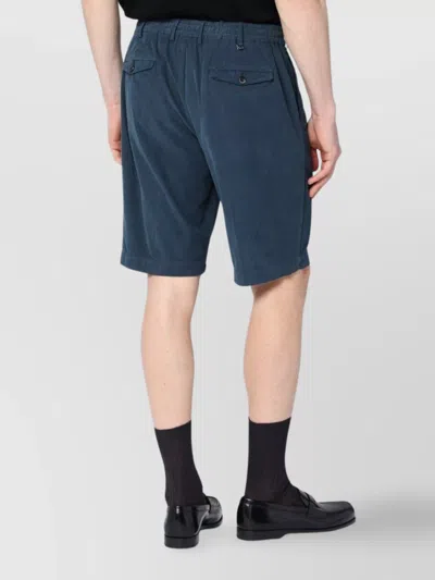 Pt Torino Bermuda Shorts Back Pockets In Blue