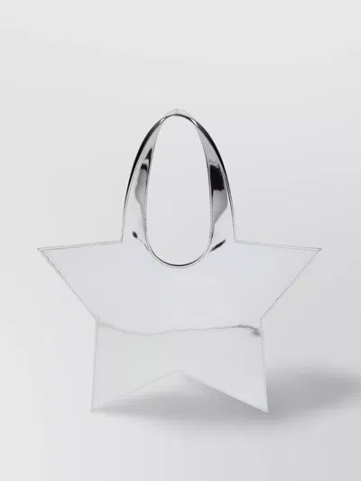 Coperni Mini Star Mirrored Silver Tote Bag In Gray