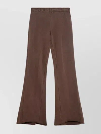 Entire Studios Flared Trousers With Back Pocket And Elastic Waistband In Brown