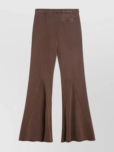 Entire Studios Flared Trousers With Back Pocket And Elastic Waistband In Brown