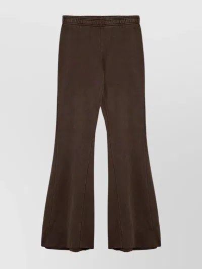 Entire Studios Flared Trousers With Back Pocket And Elastic Waistband In Brown