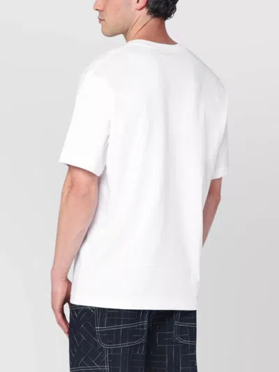 Kenzo White Classic T-shirt With Contrasting Logo Print In Cotton In White