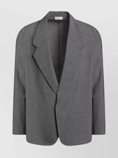 Fear Of God Gray Single-breasted Jacket In Cotton And Wool In Gray