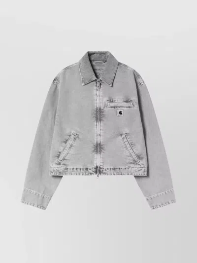 Carhartt Emery Jacket With Collar And Pockets In Gray