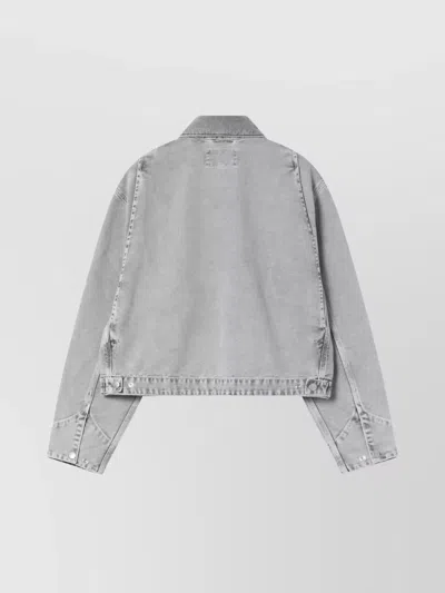 Carhartt Emery Jacket With Collar And Pockets In Gray