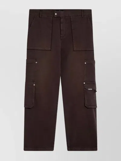 Represent Trousers Cargo Style Multiple Pockets In Brown