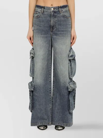 Amiri Grey Cotton Jeans In Gray