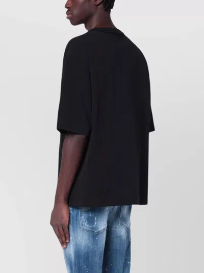 Dsquared2 Logo Graphic Crew Neck Relaxed Fit T-shirt In Black